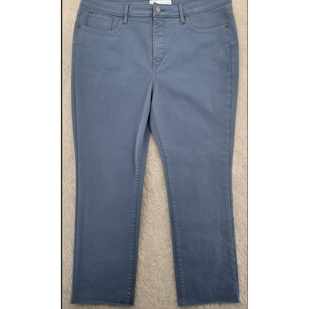 NYDJ Women's Gray Slim Fit Denim Jeans Size 12 Stretch Casual Pants